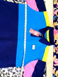 Korean Striped Polo T-Shirt💙