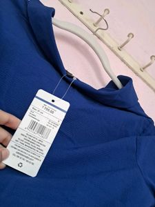 Ruched Shirt Royal Blue