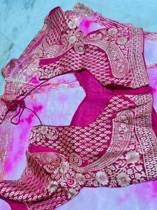 Elegant Pink Tie-Dye Saree