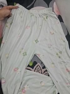 Floral Pajama Pants And Black Plazo