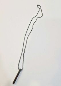 Silver Bar Pendant Necklace