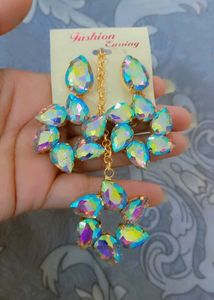 Crystal Earrings ( Set of 2 pairs )