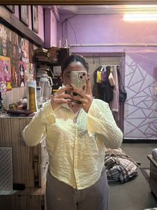 Butter Yellow Crushed Shirt