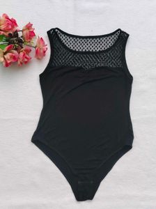 Black Sleeveless Bodysuit