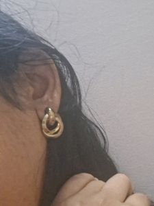 Gold Color Earrings Brand New