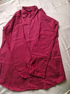 Maroon Patterned Shirt
