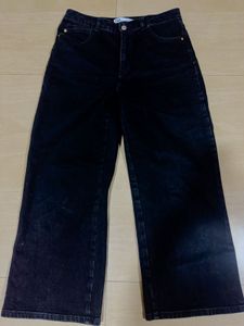 Zara Black Wide Leg Jeans