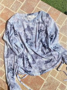 Butterfly Print Long Sleeve Top