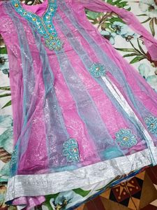 Partywear Kurta  With Salwaar And Duppata