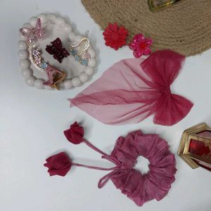 Combo Of 9 Pcs Hair Accessories