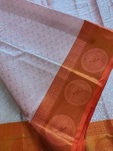 new unused Elegant Peach &amp; Orange Saree