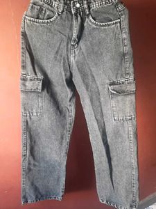 Gray Cargo Jeans