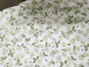 Green Leafy Print Skirt