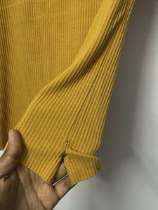 Mustard Ribbed Top