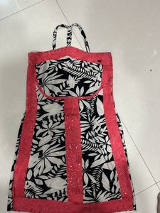 Alter Neck Printed Mini Dress
