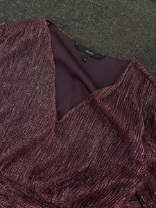 Sparkly Plum Long Sleeve Top