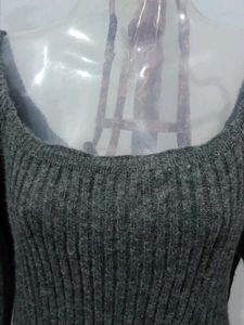 Grey Cropped Sweater