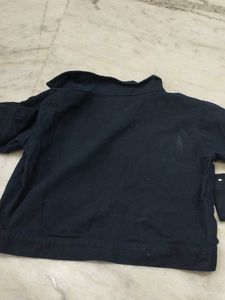 Cute Navy Cropped Jacket