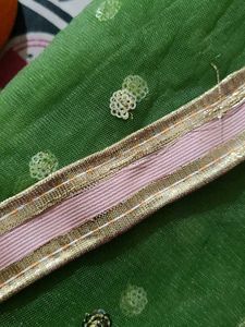 Beautiful Orange And Gold Lace 9 Meters