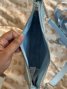 H&amp;m Blue Sling/shoulder Bag With Extra Straps