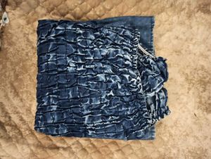 Blue Off-Shoulder Top