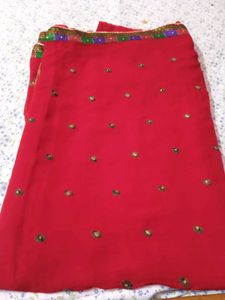 Elegant Pink Floral Saree2