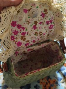 Mauritius Bamboo Green Crochet Sling Bag