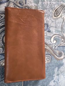 Brown Clutch with Gold Accent