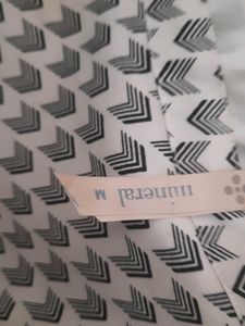 Black and White A Line Midi Skirt