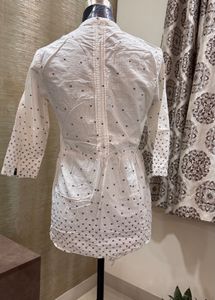 White Top With Bird Print