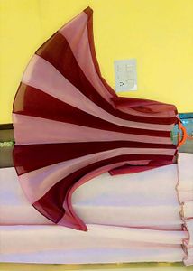 Striped Tunic Top With Salwar