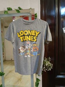 Looney Tunes Characters Grey Graphic T-shirt