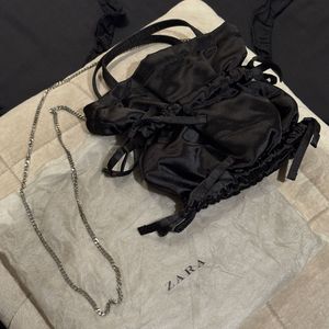 ZARA Satin Sling Bag With Dustbag