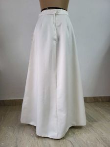 Elegant White Maxi Skirt , Length 44 Inches