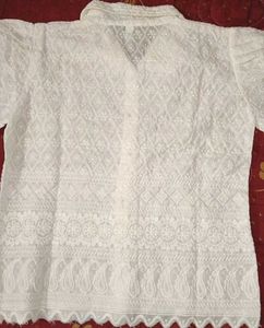 Elegant White Embroidered Top