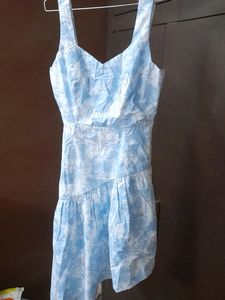 Sky Blue Cotton Dress