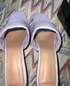 Toshina Lavender Heeled Mules