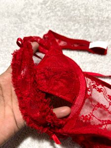 Red Lace Babydoll Bodysuit (XL)