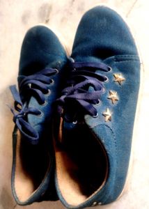 Denim Blue Shoes For Women