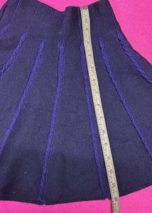 Indigo Ribbed Skirt