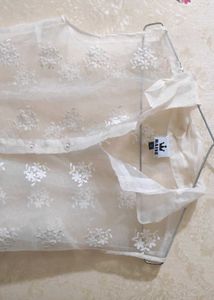 Lace Sheer White Color Top