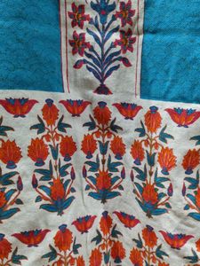 Trendy Ethnic Print Canvas Tote Bag with Rope Hand