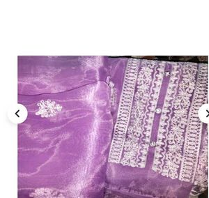 Lavender Embroidered Kurta Set