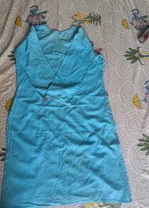 Light Blue Embroidered Tunic Top
