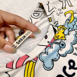 shein doodled tshirt