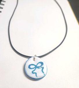 Blue Coquette Cord Necklace 🎀🌷