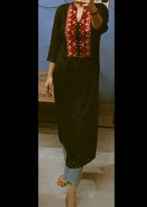 Beautiful Branded Long Kurti With Embroidery.