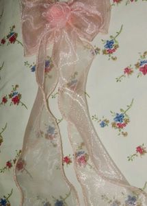 Pink Organza Hair Bow