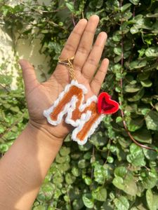 Fluffy Initial Keychains customize any latter