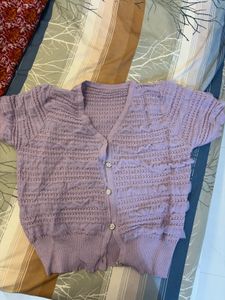 Lavender Knit Cardigan